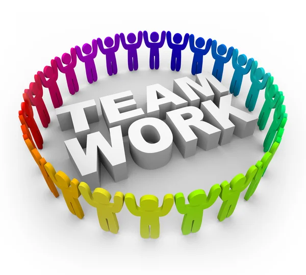 Buntes rund um das Wort Teamwork — Stockfoto