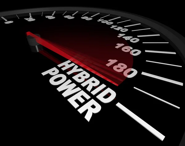 stock image Hybrid Power - Speedometer