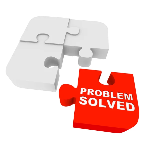 Pedaços de puzzle - Problema resolvido — Fotografia de Stock