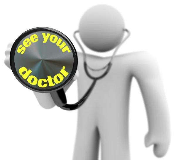 Se din läkare - stetoskop — Stockfoto