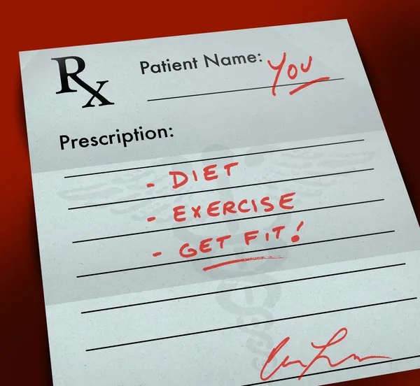 Formulário de prescrição - Get Fit — Fotografia de Stock