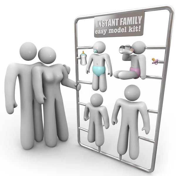 Instant Family Model Kit — Stockfoto
