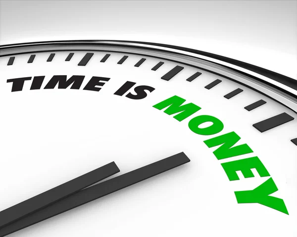 El tiempo es dinero - Reloj — Foto de Stock
