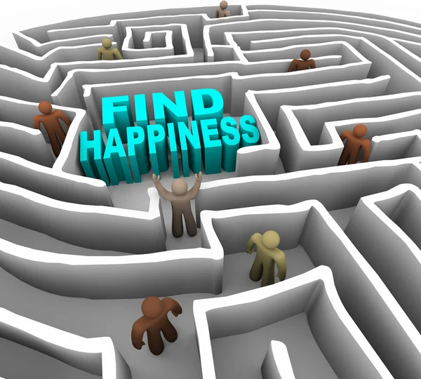 Encontre o seu caminho para a felicidade — Fotografia de Stock