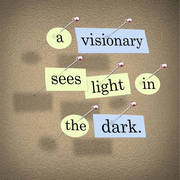Un visionario vede la luce nel buio — Foto Stock