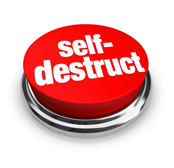 自己破壊-赤いボタン — ストック写真