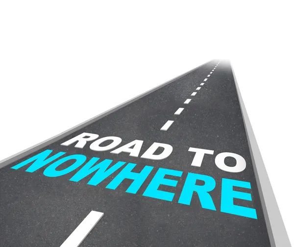 Road to Nowhere - Words on Freeway — Stockfoto