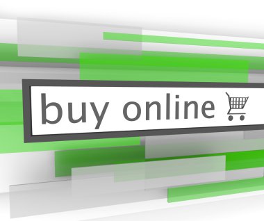 Buy Online Bar - Website Shopping Cart clipart