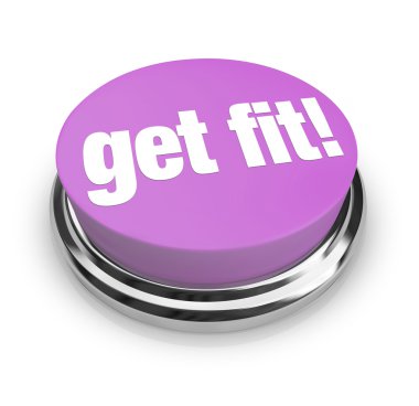 Get Fit - Purple Button clipart