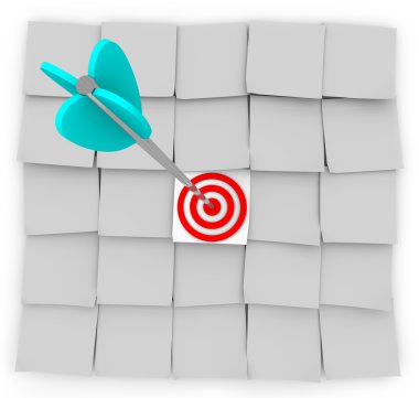 Targeted Marketing - Sticky Notes and Arrow clipart