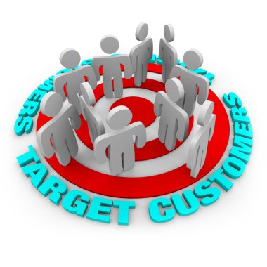 Target Customers - Red Target clipart