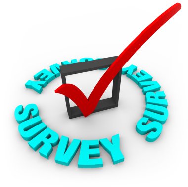 Survey Check Mark and Box clipart