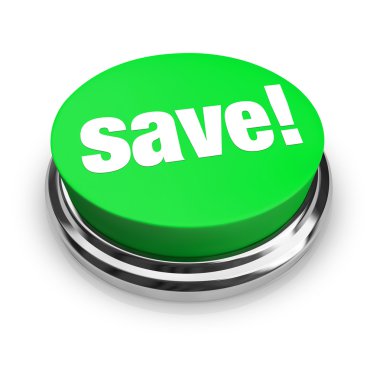 Save - Green Button clipart