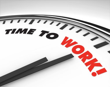 Time to Work - Clock clipart