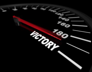Speeding Toward Victory - Speedometer clipart