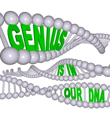 Genius is in Our DNA clipart