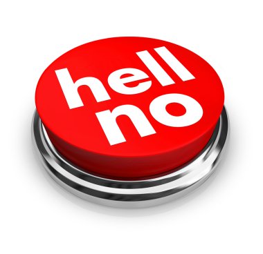 Hell No - Red Button clipart