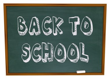 Back to School - Words on Chalkboard clipart