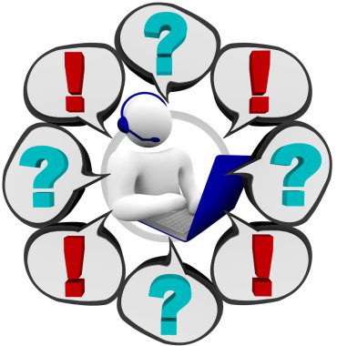 Questions and Complaints - Customer Service Oper clipart