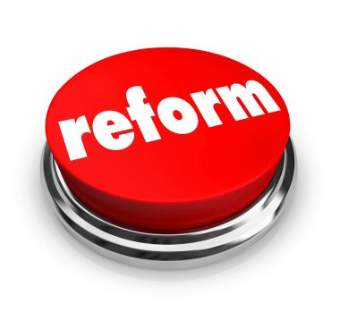 Reform - Red Button clipart