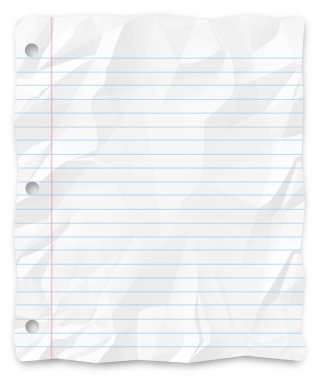 Student Writing Paper - Lined and Three-Hole Pun clipart