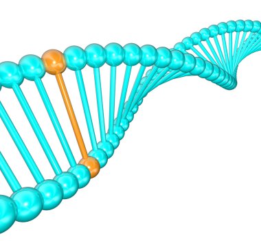 DNA Strand with One Unique Helix clipart