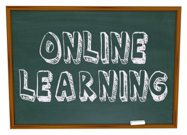 Online Learning - Chalkboard clipart
