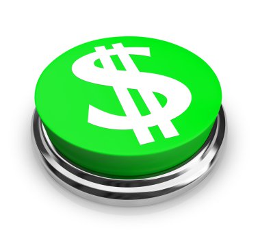 US Dollar Symbol - Button clipart