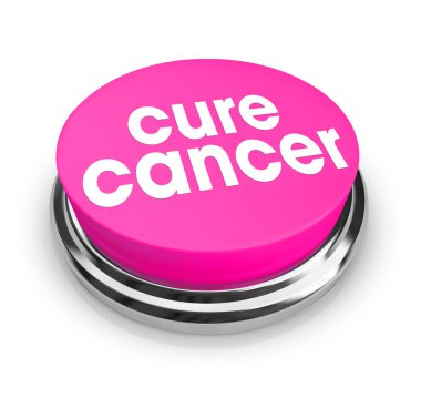 Cure Cancer - Pink Button clipart