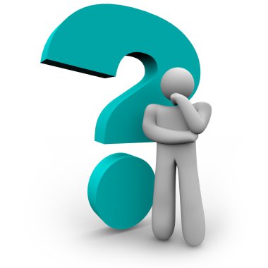 Question Mark and Thinker clipart