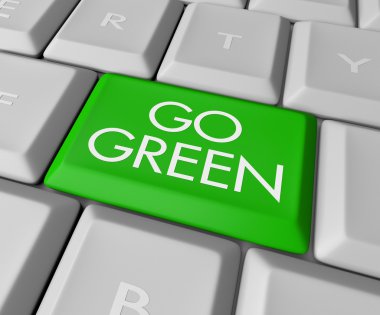 Go Green Computer Key clipart