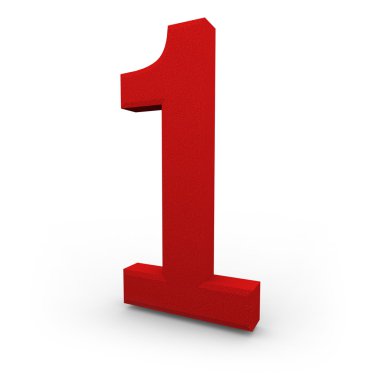 Number One on White Background clipart