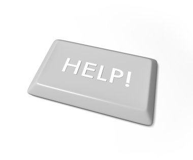 Help Key - Isolated on White clipart
