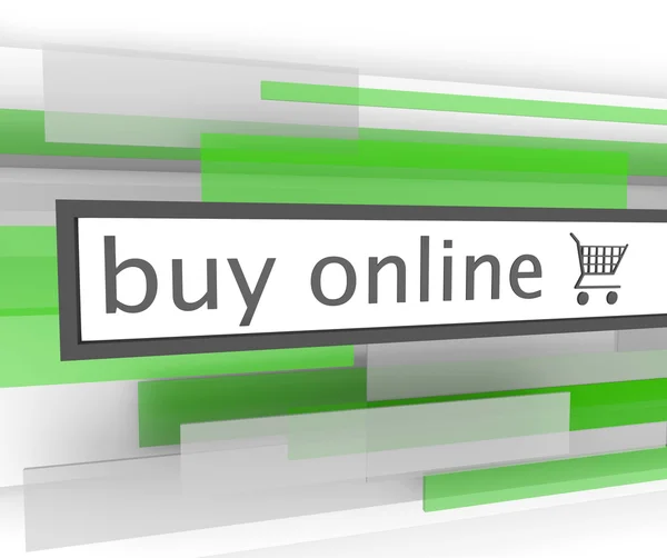 購入オンライン バー - ウェブサイトのショッピングカート — ストック写真