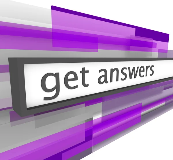 Get Answers - Website Bar — Stock Photo, Image