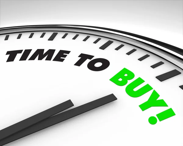 Tiempo para comprar - Reloj — Foto de Stock