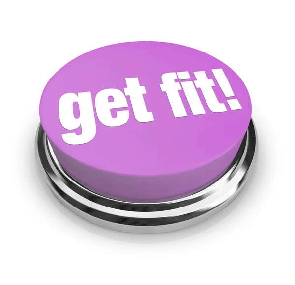 Get Fit - Purple Button — Stock Photo, Image