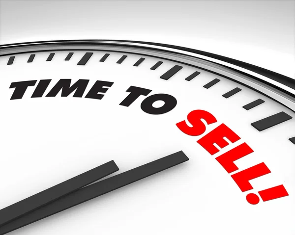 Время продавать - Часы — стоковое фото