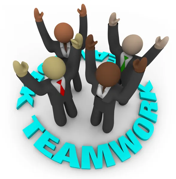 Teamwork - Teammitglieder im Kreis — Stockfoto