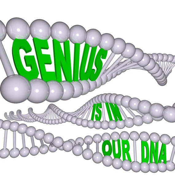 Geniusz jest w genach — Zdjęcie stockowe
