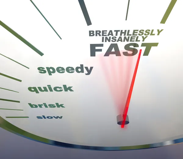 Velocímetro - lento a insanamente rápido — Fotografia de Stock