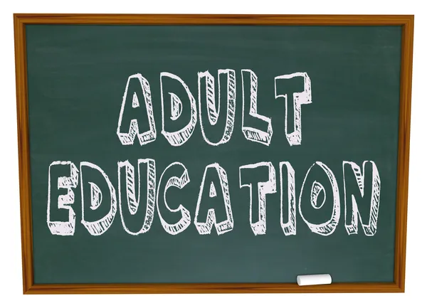 Educação de adultos - Chalkboard — Fotografia de Stock