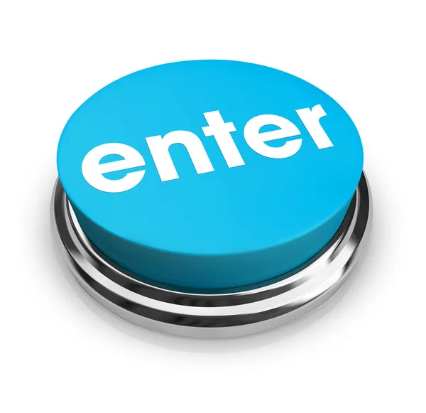 Enter - Blue Button — Stock Photo, Image