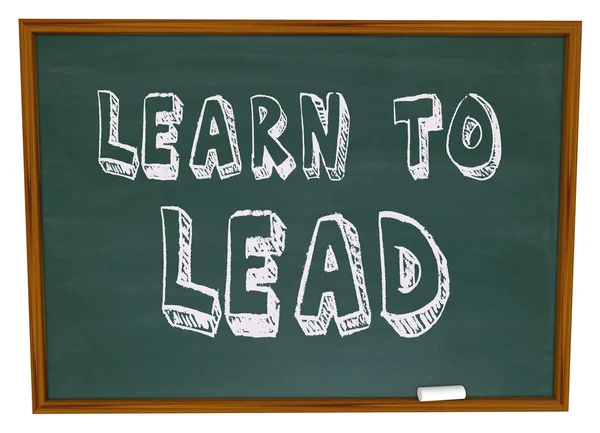 Aprenda a liderar - Chalkboard — Fotografia de Stock