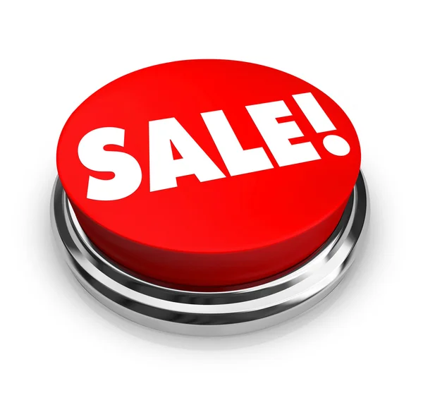 Sale - Red Button — Stock Photo, Image