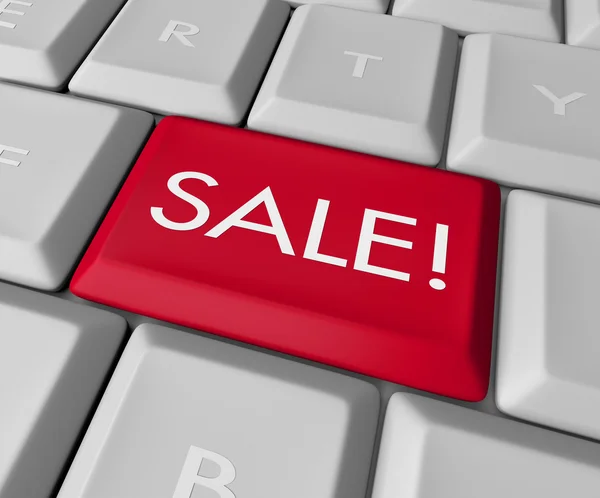 Ключ продажи на клавиатуре компьютера — стоковое фото