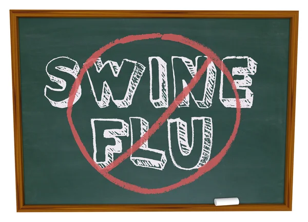 Без свинячого грипу - Крейдова дошка — стокове фото
