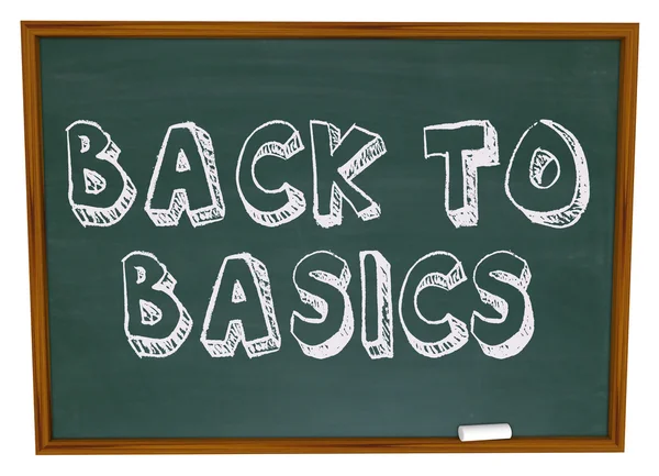 Voltar ao básico - Chalkboard — Fotografia de Stock