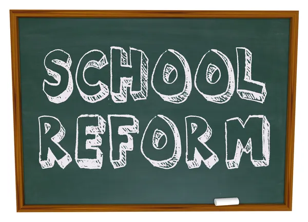 Σχολείο μεταρρύθμιση - Μαυροπίνακας — Φωτογραφία Αρχείου