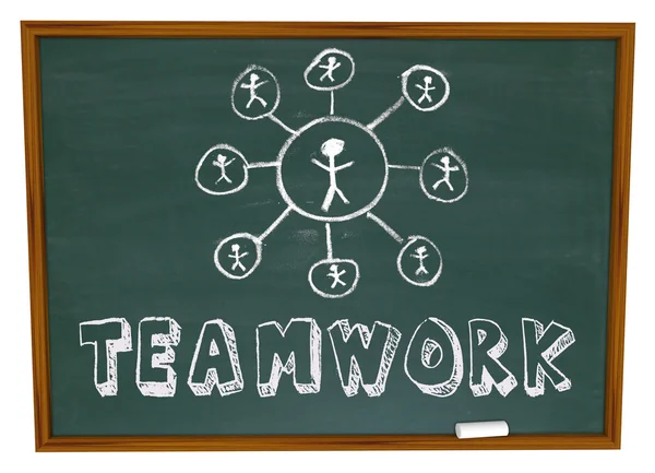 Teamwork-Diagramm - Tafel — Stockfoto